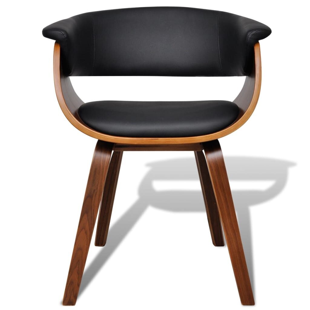 Valgomojo kėdės, 2 vnt., dirbtinė oda, rudos spalvos kaina ir informacija | Virtuvės ir valgomojo kėdės | pigu.lt