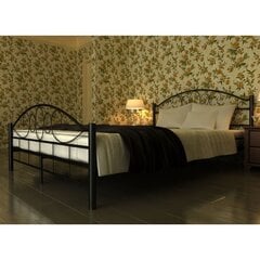 Черная металлическая кровать с матрасом, 180 х 200 см цена и информация | Кровати | pigu.lt