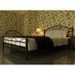 Juoda metalinė lova 180 x 200 cm su čiužiniu цена и информация | Lovos | pigu.lt