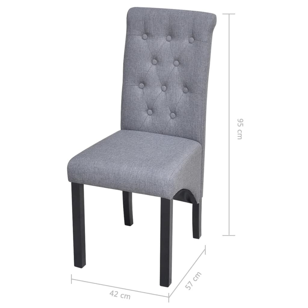 Valgomojo kėdės, aptrauktos audiniu, aukštu atlošu, 6 vnt. kaina ir informacija | Virtuvės ir valgomojo kėdės | pigu.lt