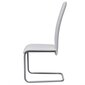 Gembinės valgomojo kėdės aukštu atlošu, baltos, 6 vnt. kaina ir informacija | Virtuvės ir valgomojo kėdės | pigu.lt