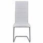 Gembinės valgomojo kėdės aukštu atlošu, baltos, 6 vnt. kaina ir informacija | Virtuvės ir valgomojo kėdės | pigu.lt