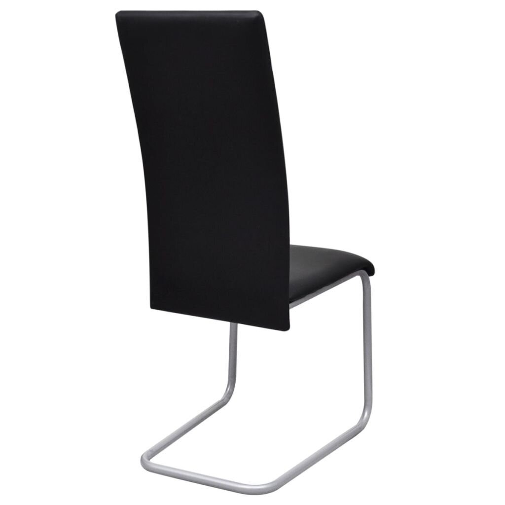 6 gembinės valgomojo kėdės aukštu atlošu, juodos цена и информация | Virtuvės ir valgomojo kėdės | pigu.lt