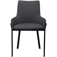 Обеденные стулья, 4 шт., ткань, темно-серые цена и информация | Стулья для кухни и столовой | pigu.lt