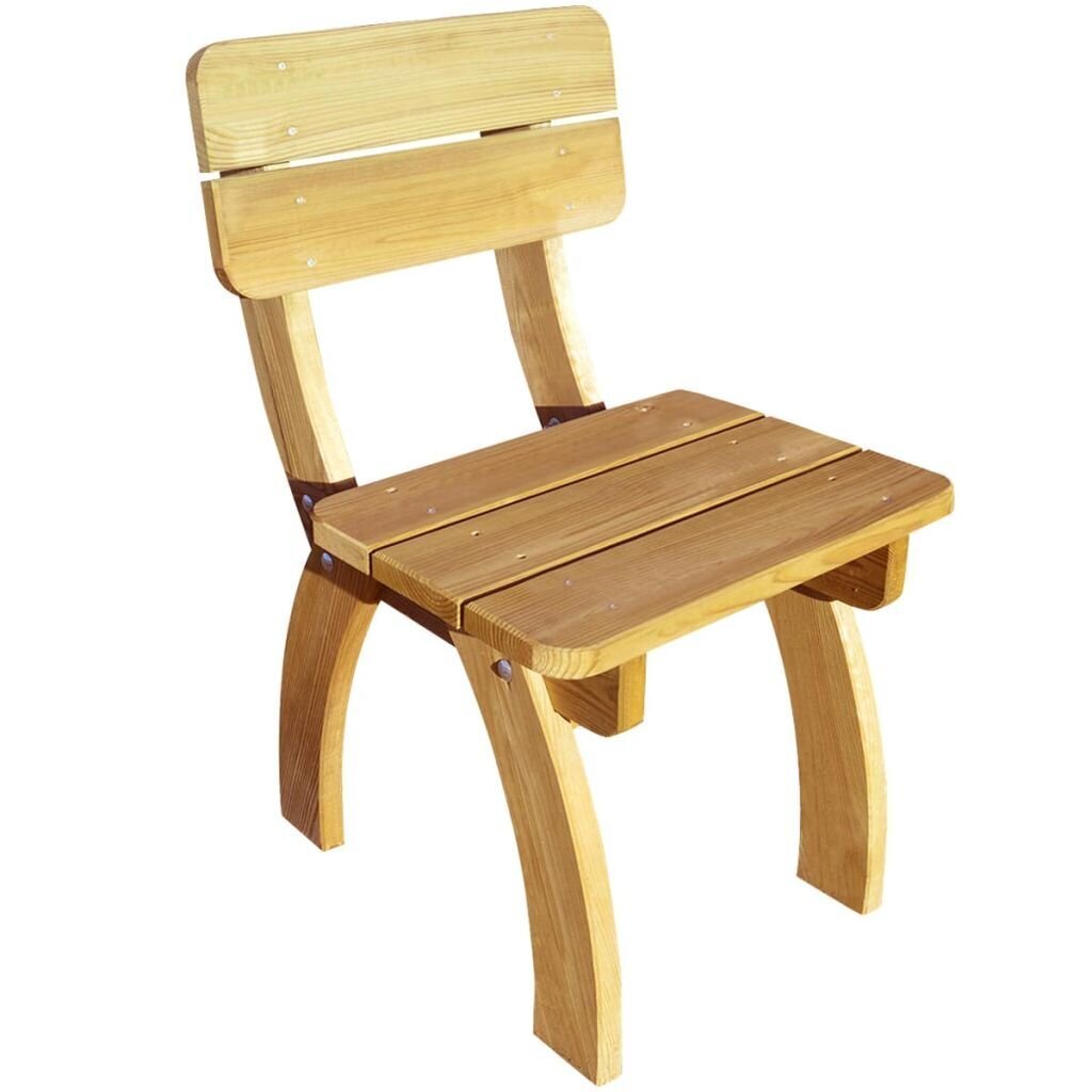 Sodo kėdės, 2 vnt., impregnuota pušies mediena kaina ir informacija | Lauko kėdės, foteliai, pufai | pigu.lt