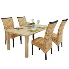 Плетенные стулья для столовой, 4 шт. цена и информация | Стулья для кухни и столовой | pigu.lt