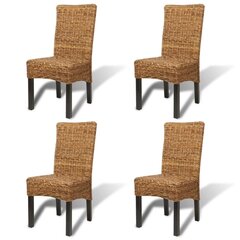 Обеденные стулья, 4 шт., Abaka, коричневые цена и информация | Стулья для кухни и столовой | pigu.lt