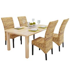 Обеденные стулья, 4 шт., Abaka, коричневые цена и информация | Стулья для кухни и столовой | pigu.lt