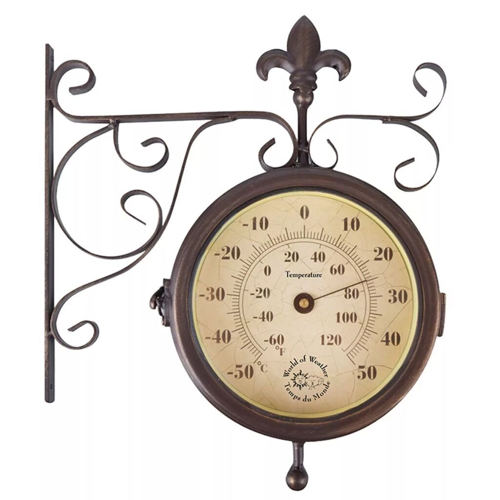 Laikrodis su termometru Esschert Design TF005 kaina ir informacija | Laikrodžiai | pigu.lt