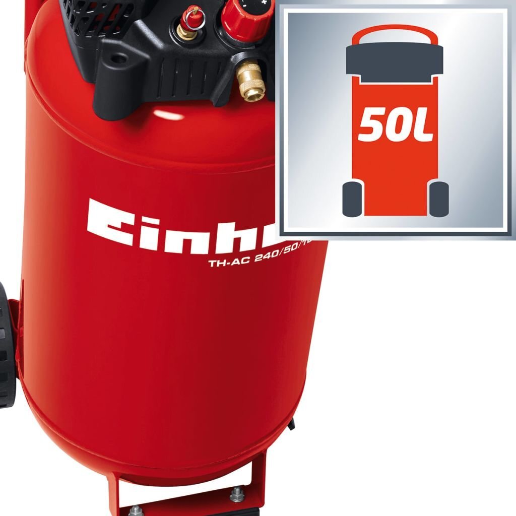 Oro kompresorius Einhell TH-AC 240/50/10 OF, 50 l kaina ir informacija | Kompresoriai | pigu.lt