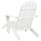 Medinė kėdė su atrama kojoms, balta kaina ir informacija | Lauko kėdės, foteliai, pufai | pigu.lt