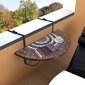Pakabinamas pusapvalis staliukas balkonui, terakotos/balta mozaika kaina ir informacija | Lauko stalai, staliukai | pigu.lt
