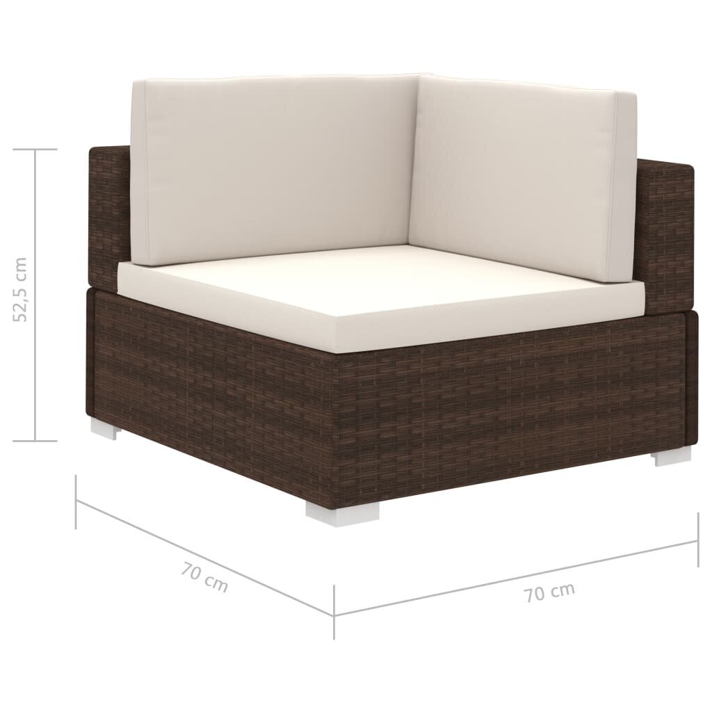 Sodo baldų komplektas, rudas kaina ir informacija | Lauko baldų komplektai | pigu.lt