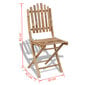 Sulankstomas lauko baldų kompl., bambukas, stalas ir 4 kėdės kaina ir informacija | Lauko baldų komplektai | pigu.lt