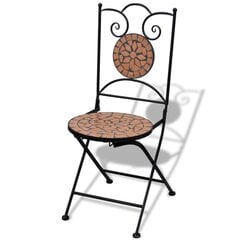 Складные стулья bistro, 2 шт., керамика, терракота цена и информация | Садовые стулья, кресла, пуфы | pigu.lt