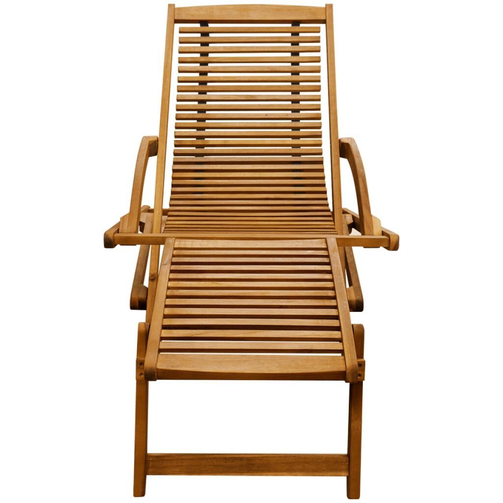 Kėdė terasai su atrama kojoms, akacijos mediena цена и информация | Gultai | pigu.lt