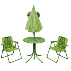 Sodo baldų komplektas vaikams, 4 dalių, žalias kaina ir informacija | Vaikiški lauko baldai | pigu.lt