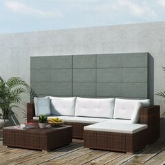 14 dalių sodo sofų komplektas, rudas kaina ir informacija | Lauko baldų komplektai | pigu.lt