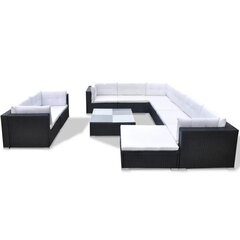 Комплект мебели для отдыха, чёрный цена и информация | Комплекты уличной мебели | pigu.lt