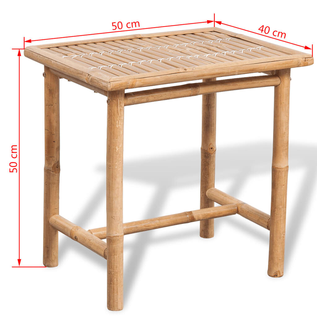 Penkių dalių sodo baldų komplektas, bambukas kaina ir informacija | Lauko baldų komplektai | pigu.lt