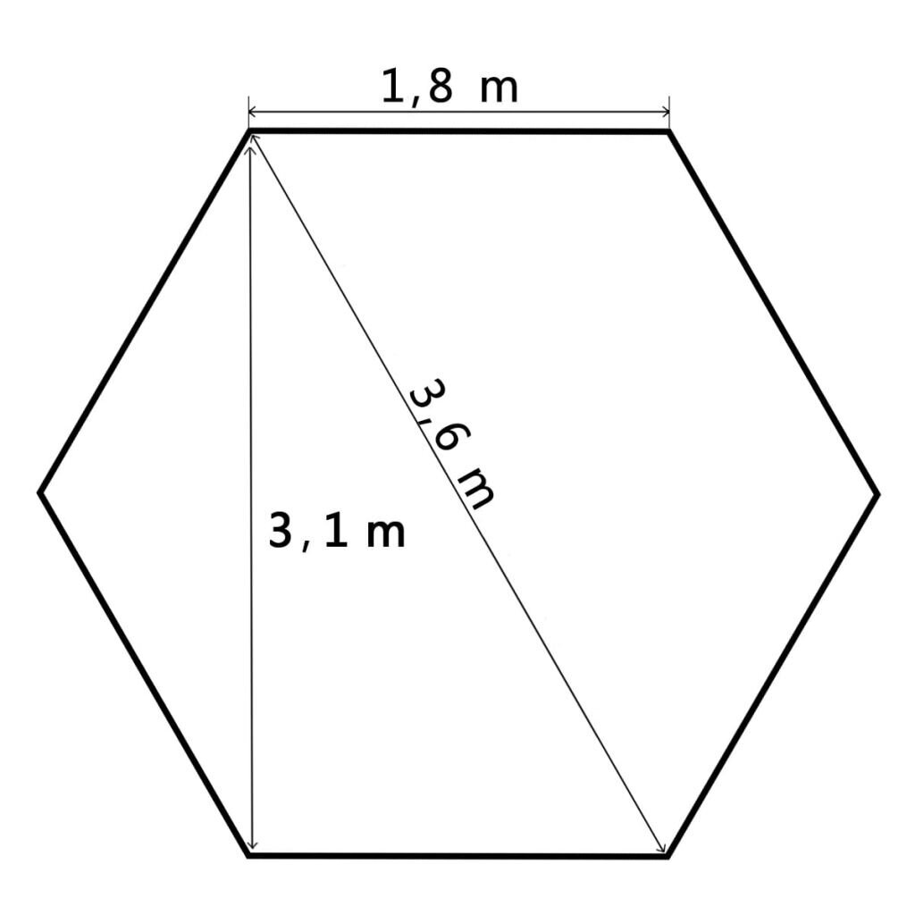 Pop-up šešiakampė sulankstoma pavėsinė, tamsiai mėlyna, 3,6x3,1 m kaina ir informacija | Pavėsinės | pigu.lt