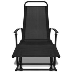 Садовое кресло-качалка, черное цена и информация | Садовые стулья, кресла, пуфы | pigu.lt