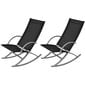 Sodo supamosios kėdės, 2 vnt., juodos kaina ir informacija | Lauko kėdės, foteliai, pufai | pigu.lt