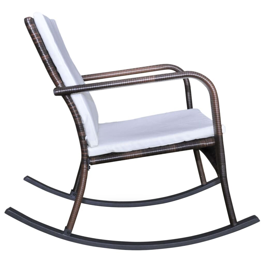 Supamoji lauko kėdė, ruda kaina ir informacija | Lauko kėdės, foteliai, pufai | pigu.lt