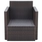Sodo kėdės su pagalvėlėmis, rudos kaina ir informacija | Lauko kėdės, foteliai, pufai | pigu.lt