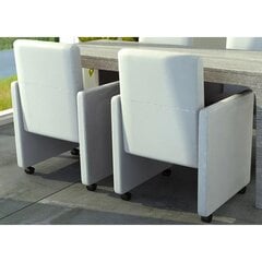 Комплект обеденных стульев, 2 шт., белые цена и информация | Стулья для кухни и столовой | pigu.lt