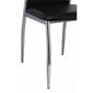 Valgomojo kėdės, chromas ir juoda oda, 4 vnt. цена и информация | Virtuvės ir valgomojo kėdės | pigu.lt