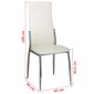 Valgomojo kėdės, chromas ir balta oda, 4 vnt. kaina ir informacija | Virtuvės ir valgomojo kėdės | pigu.lt