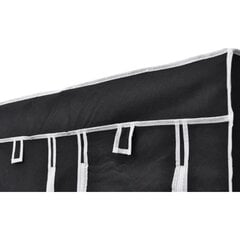2 Tekstilinės drabužių spintos, juoda kaina ir informacija | Spintos | pigu.lt