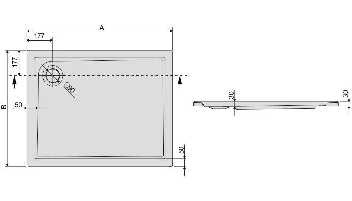 Dušo padėklas Sanplast Prestige B/PR 80x120x3 цена и информация | Dušo padėklai | pigu.lt