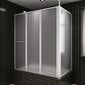 Dušo/vonios sienelė, 70x120x137 cm, L formos, 4 plokštės, sulankstoma kaina ir informacija | Priedai vonioms, dušo kabinoms | pigu.lt