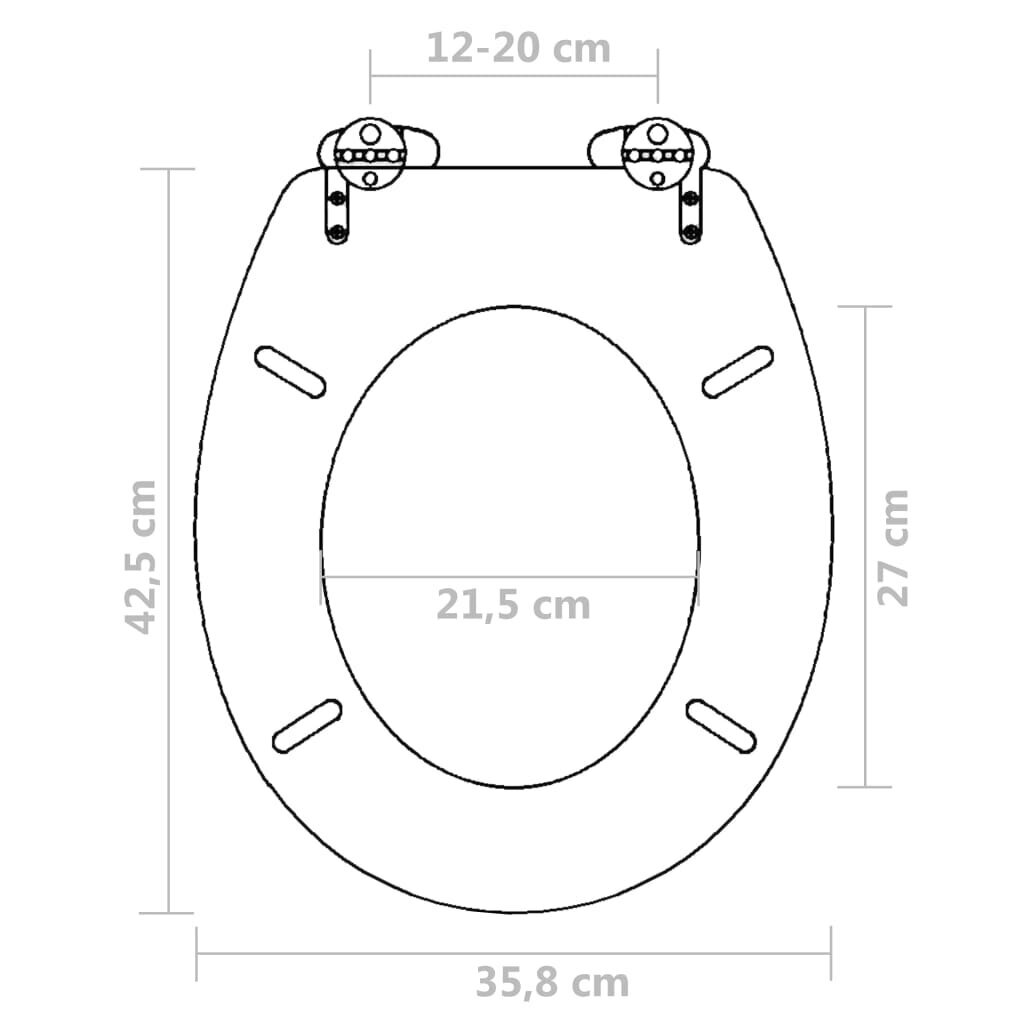 Klozeto sėdynė su „Soft Close“ mechanizmu 140799 kaina ir informacija | Priedai unitazams, bidė | pigu.lt