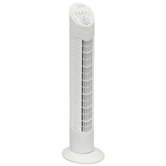 Baltas Bestron bokštinis ventiliatorius 75 cm 50W AFT760W su Laikmačiu цена и информация | Вентиляторы | pigu.lt