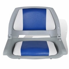 Складное сиденье для лодки со спинкой, бело-синее 41 x 51 x 48 см цена и информация | Аксессуары для лодок и байдарок | pigu.lt