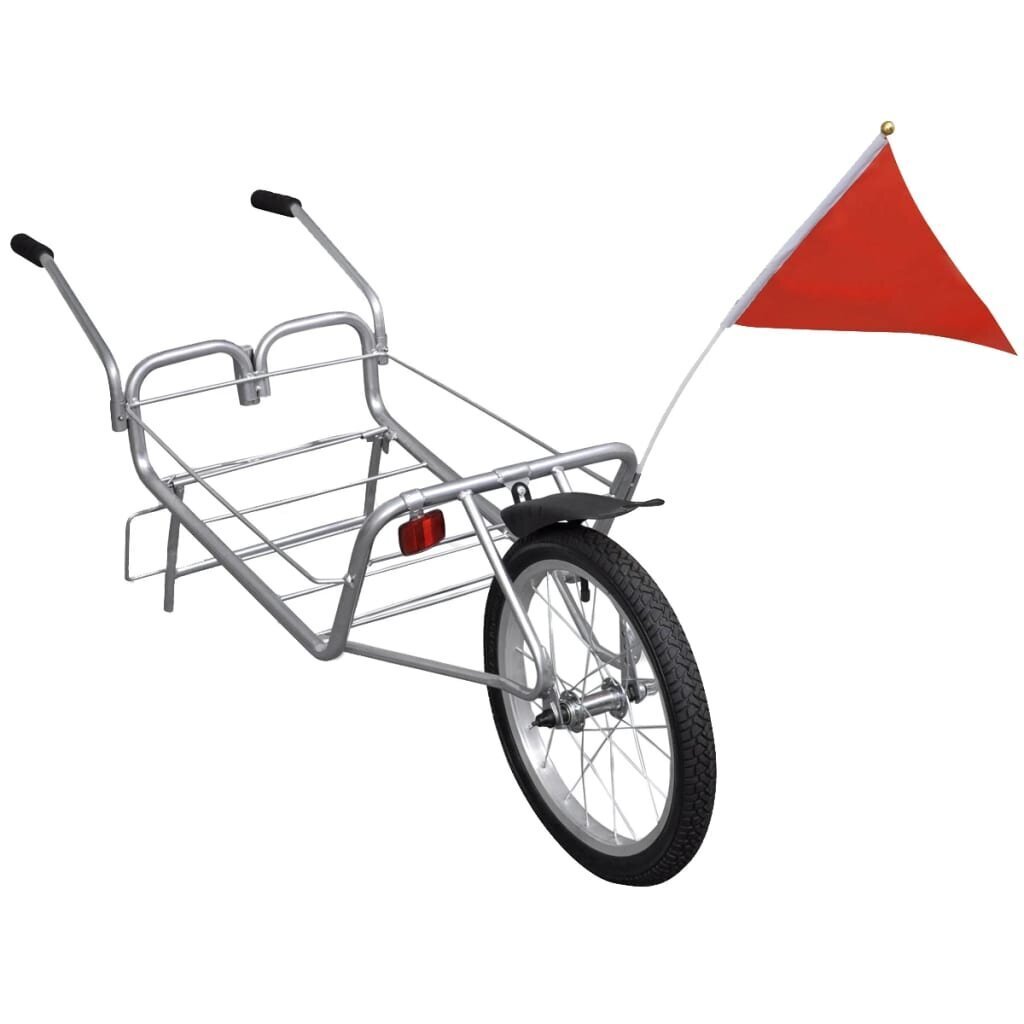 Dviračio priekaba–vežimėlis su vienu ratu ir krepšiu цена и информация | Dviračių priekabos, vėžimėliai | pigu.lt