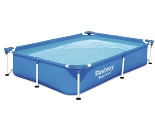 Bestway stačiakampis baseinas plieniniu rėmu 239 x 150 x 58 cm, 56402 kaina ir informacija | Baseinai | pigu.lt