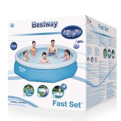 Круглый надувной бассейн Bestway 305 x 76 см, 57266 цена и информация | Бассейны | pigu.lt