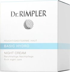 Naktinis veido kremas su proteinais Dr.Rimpler Basic Hydro 50 ml kaina ir informacija | Veido kremai | pigu.lt