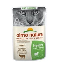 Almo Nature Holistic Functional Anti-Hairball для контролья вывода шерсти, с говядиной, 70 г цена и информация | Консервы для кошек | pigu.lt