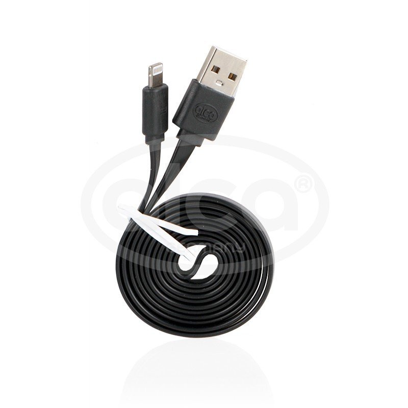 ALCA Laidas Lightning USB 2.0 juodas kaina ir informacija | Laidai telefonams | pigu.lt