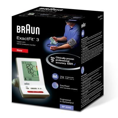 Braun ExactFit 3 kaina ir informacija | Kraujospūdžio matuokliai | pigu.lt