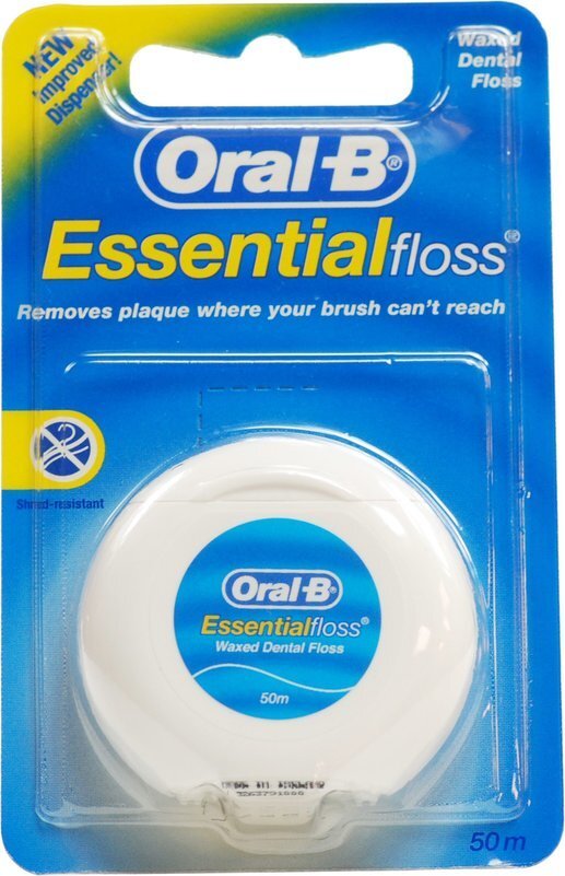 Dantų siūlas Oral-B Essential Floss Regular 50 m kaina ir informacija | Dantų šepetėliai, pastos | pigu.lt