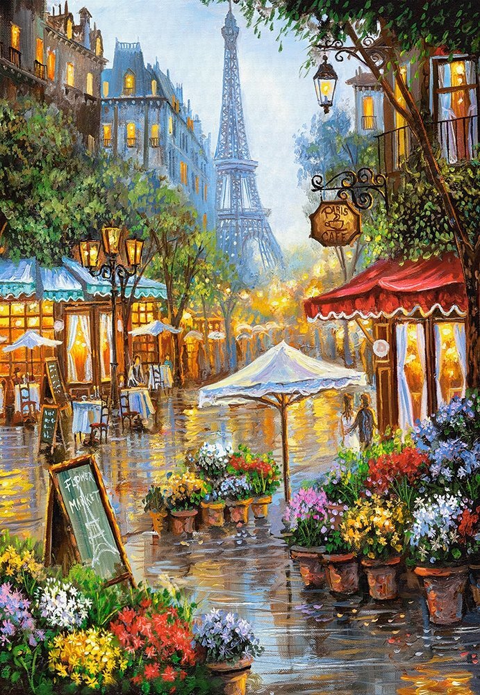 Dėlionė Puzzle Castorland Spring Flowers, Paris, 1000 det. цена и информация | Dėlionės (puzzle) | pigu.lt