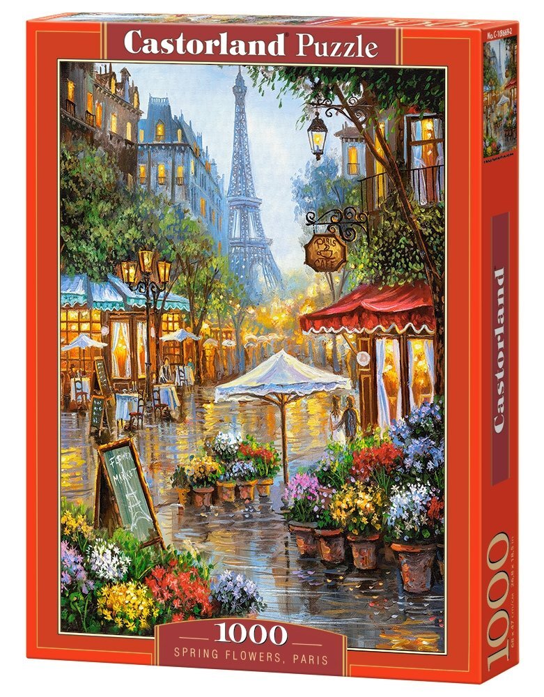 Dėlionė Puzzle Castorland Spring Flowers, Paris, 1000 det. kaina ir informacija | Dėlionės (puzzle) | pigu.lt