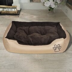 Лежак для собак 110x80x21 см, коричневый цена и информация | Лежаки, домики | pigu.lt