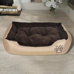 Лежак для собак 90x70x20 см, коричневый цена и информация | Лежаки, домики | pigu.lt